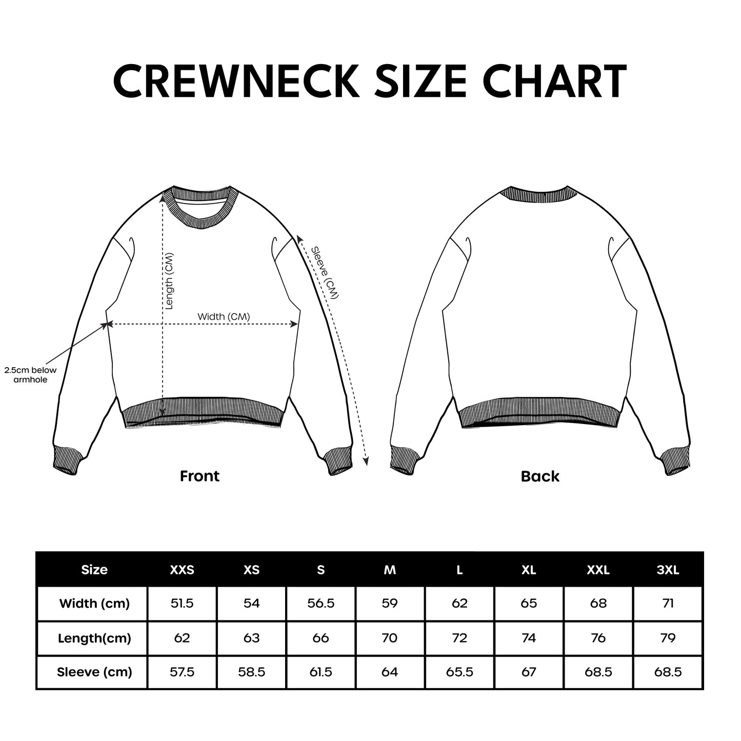 Legendary Members Club Crew Neck Black (350 G/M2)